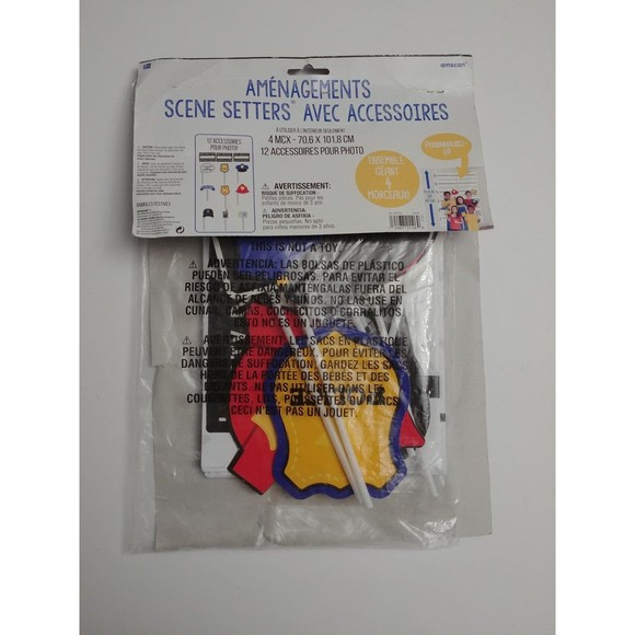 Scene Setters with Props Police Fire Birthday Party Set - Picture 2 of 2